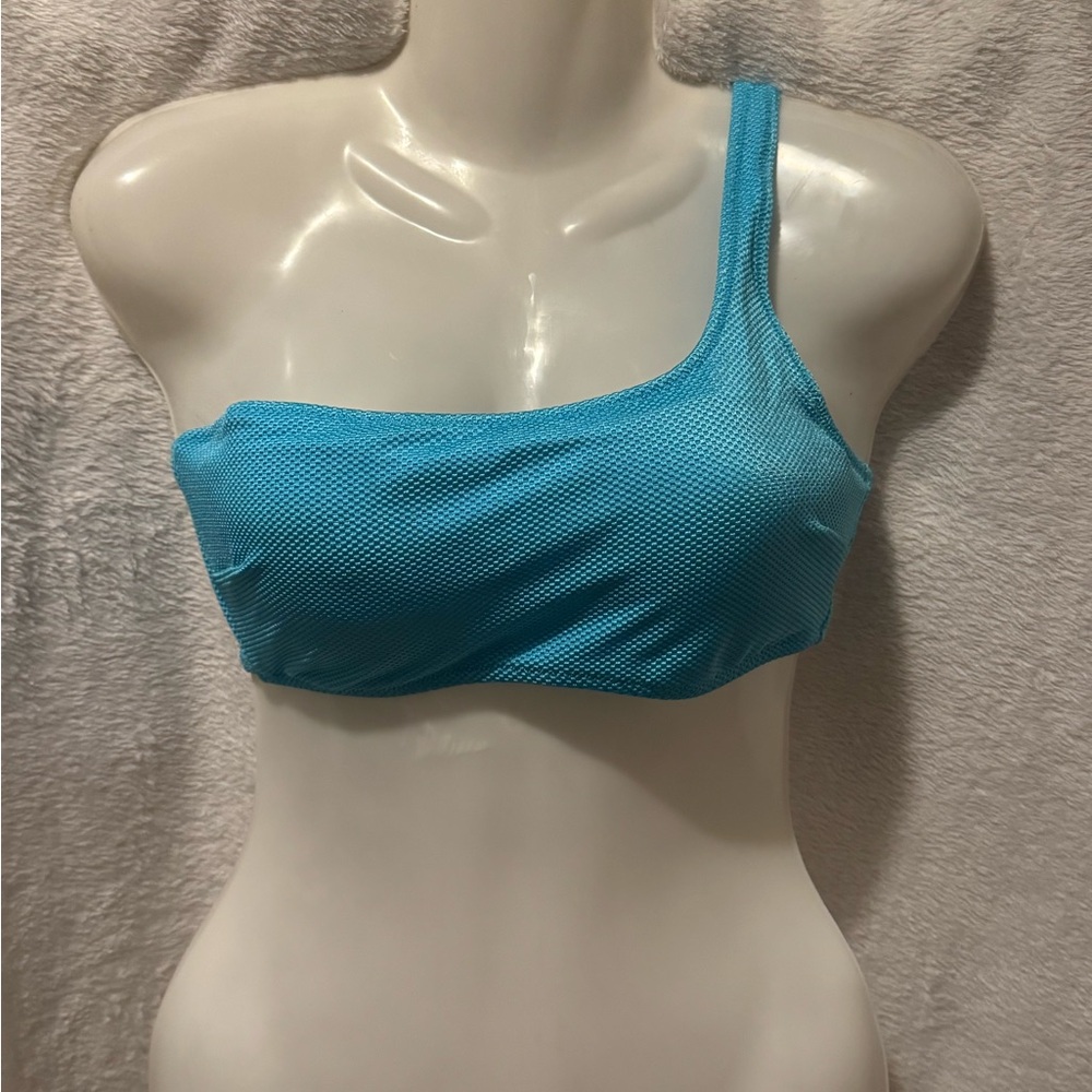 Aerie Blue One-Shoulder Bikini Top